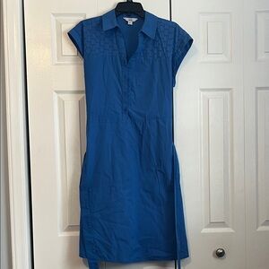Croft & Barrow Blue Button-Up Midi Dress